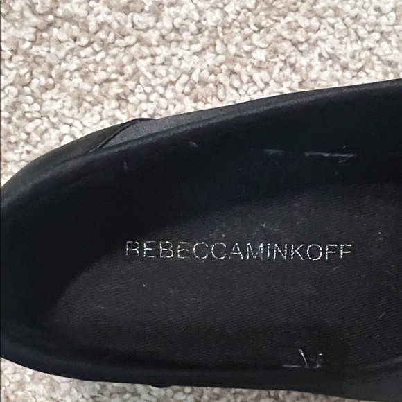 1447. Worn Twice - Rebecca Minkoff Stacey Satin Black Bow Sneakers - Picture 7 of 12
